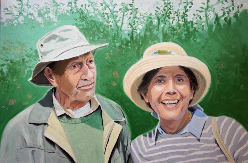 Mum and Dad in the Apple Orchard